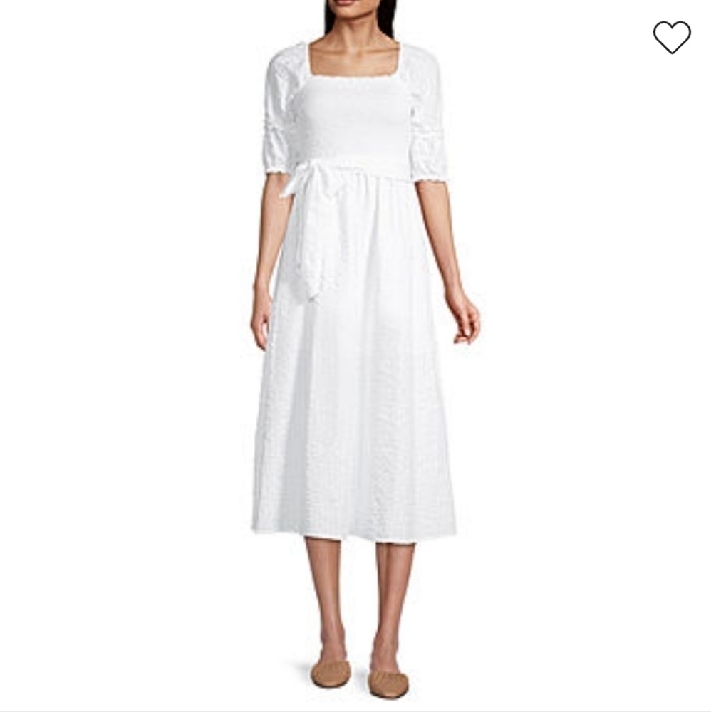 PAYTON and Parker Elbow Puff Sleeve A line Dress